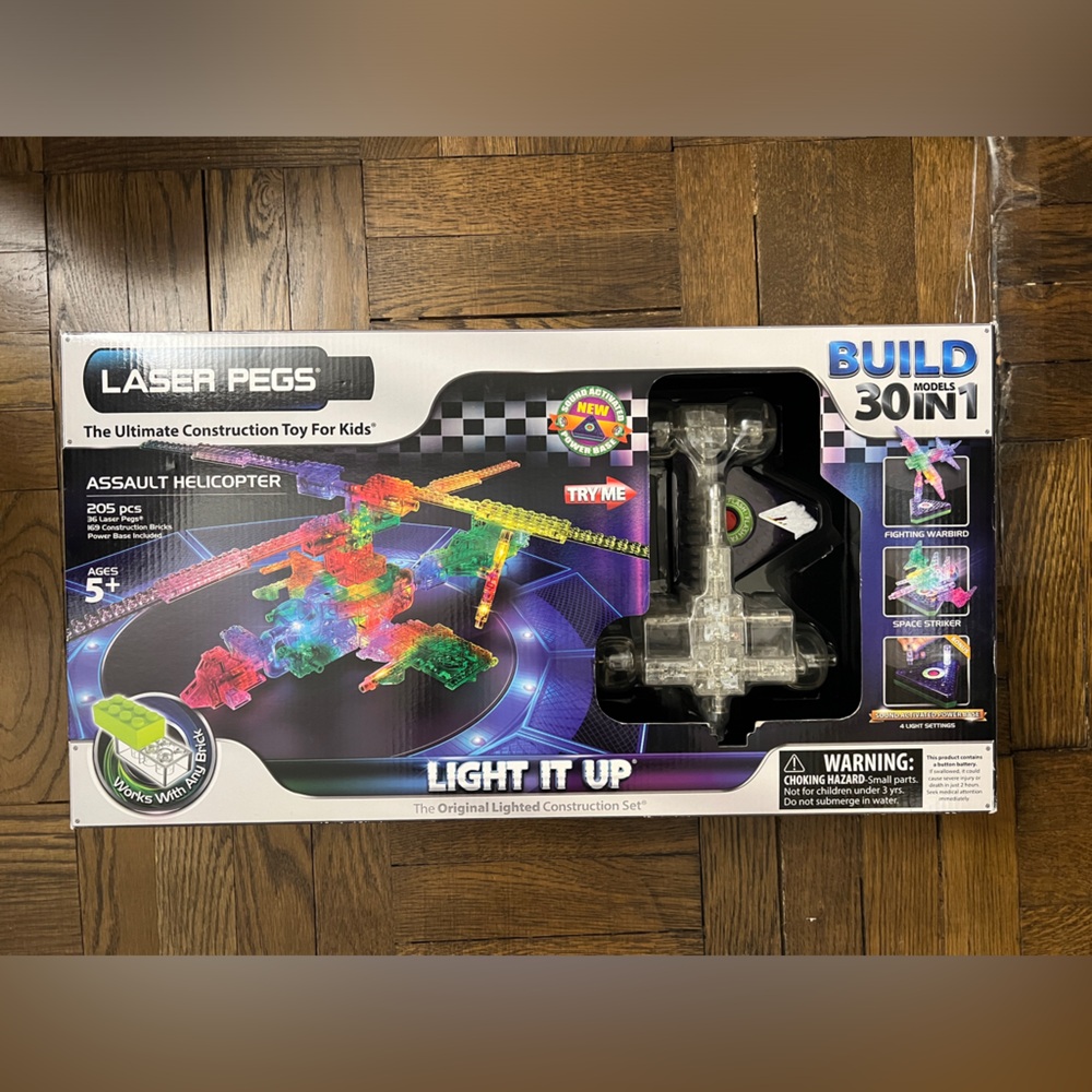 New Laser Pegs Assualt Helicopter Set for Kids